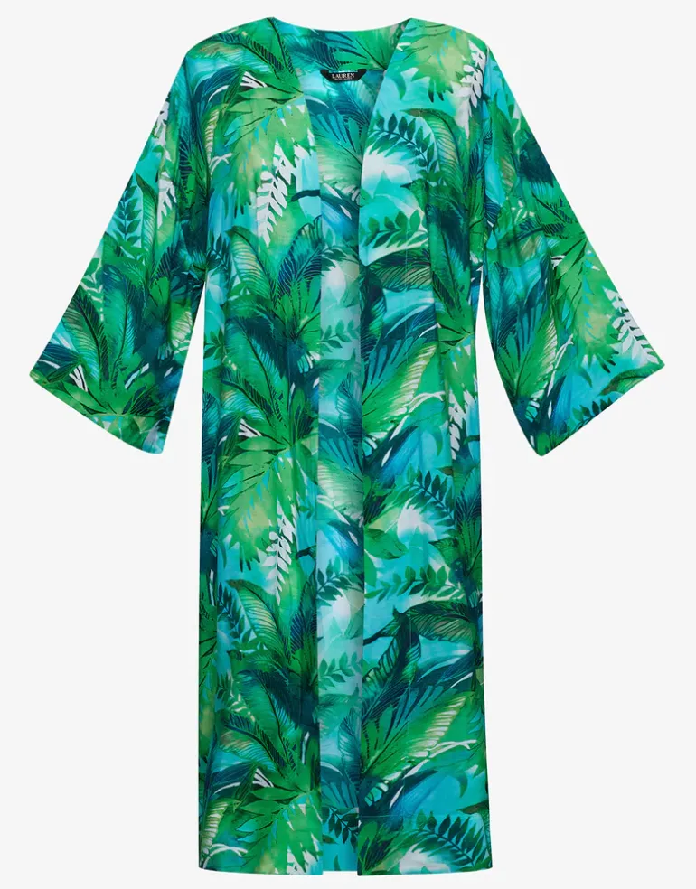 Cartago Palms Poolside Kimono Cover Up - Multi