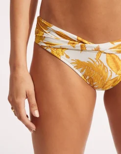 Castaway Twist Band Hipster Bikini Pant - Tuscan Sunset