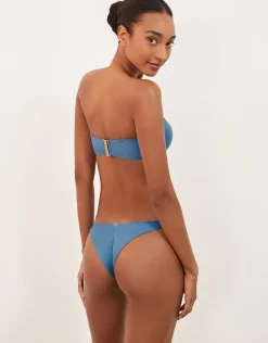 Cave Cora Bandeau Bikini Top - Blue