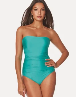 Ceylan Bandeau Swimsuit - Aqua
