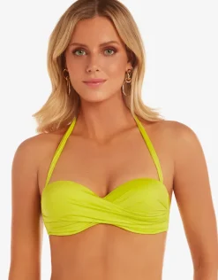 Ceylan Twist Bandeau Bikini Top - Lima