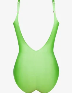 Ceylan Underwire Crossover Swimsuit - Lime
