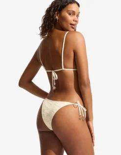 Chiara Slide Tri Bikini Top - Ecru