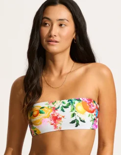 Ciao Bella Bandeau Bikini Top - White