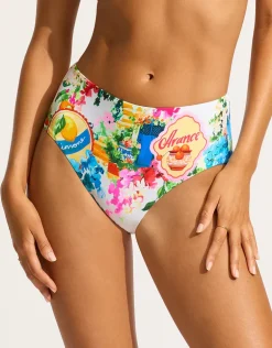 Ciao Bella High Waisted Bikini Pant - White