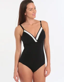 Classique DD E Underwire One Piece - Black White