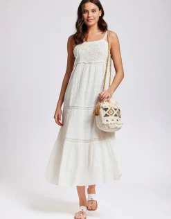 Clotilde Strappy Maxi Dress - White