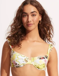 Coast to Coast Underwire Bra Bikini Top - Wild Lime