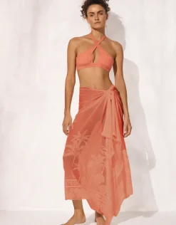 Coastal Daydream Pareo - Coral Sunset