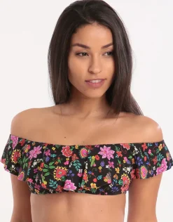 Cocobella Tolvo Off The Shoulder Bikini Top - Black