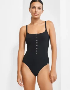 Code Tank Swimsuit - Black