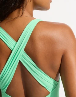 Collective Cross Back Swimsuit - Mint