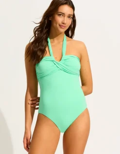 Collective Halter Bandeau Swimsuit - Mint