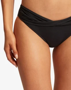 Collective Twist Band Hipster Bikini Pant - Black
