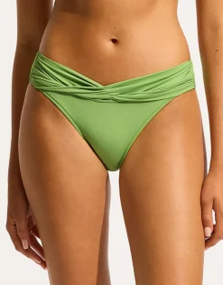 Collective Twist Band Hipster Bikini Pant - Sage