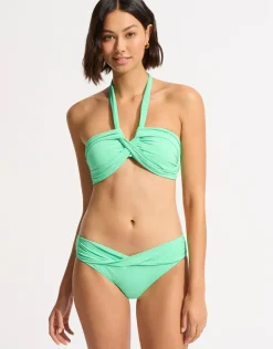 Collective Twist Band Hipster Bikini Pant - Mint