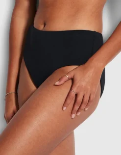 Collective Wide Side Retro Bikini Pant - Black