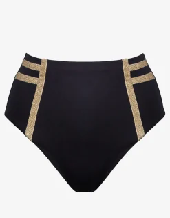 Construction High Waist Bikini Pant - Black