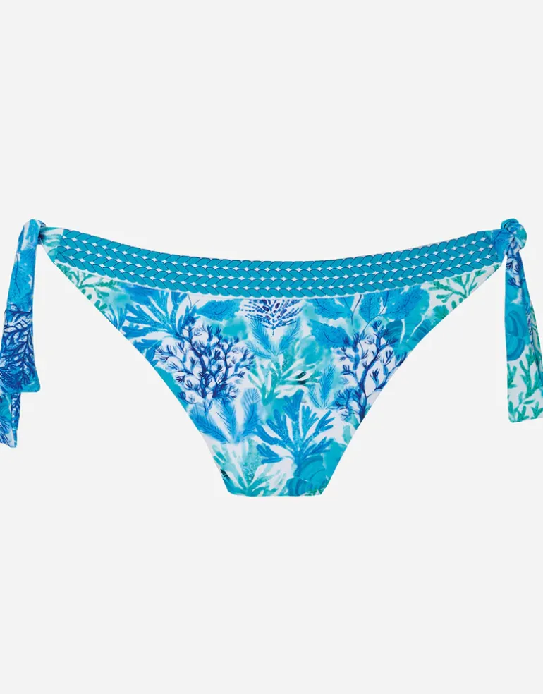 Coral Tie Side Bikini Pant - Turquoise