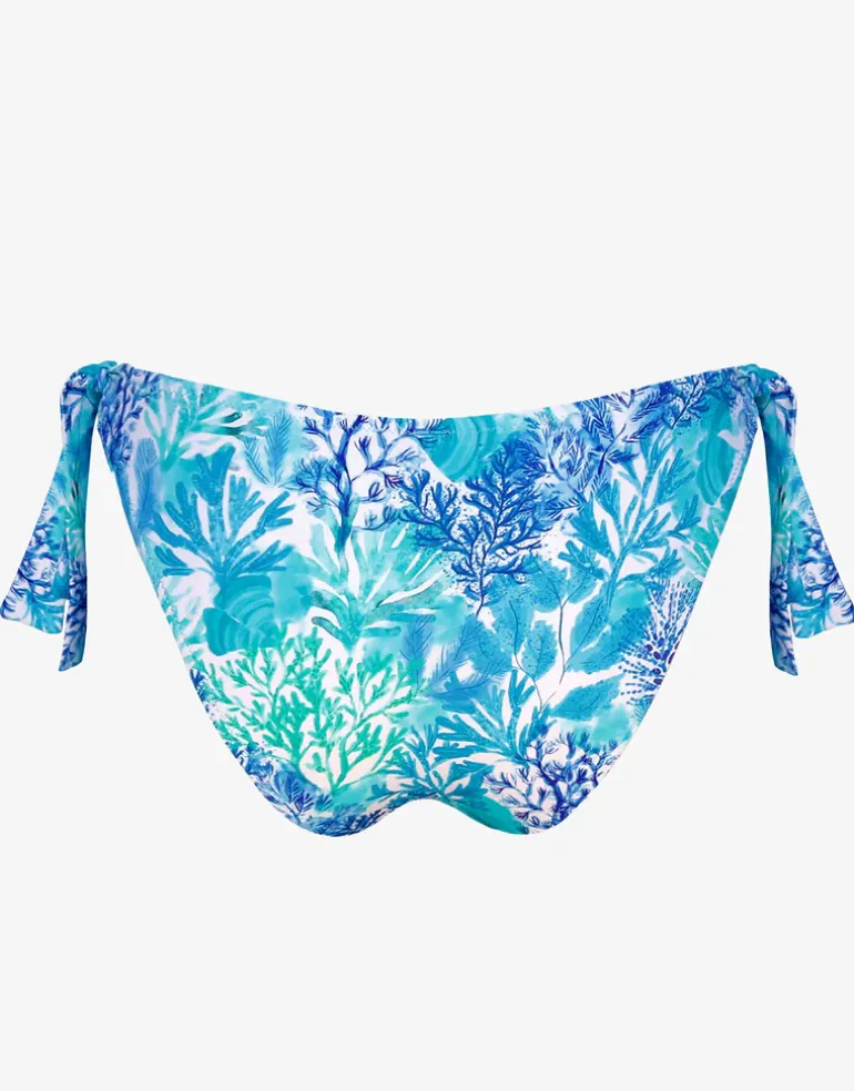 Coral Tie Side Bikini Pant - Turquoise