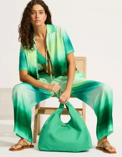 Cotton Canvas Tote Bag - Jade