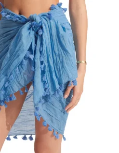Cotton Gauze Sarong - Azure