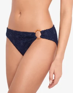 Crochet Rattan Ring Bikini Pant - Navy