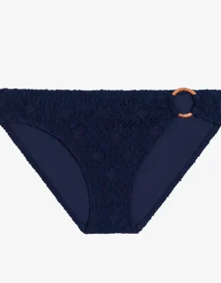Crochet Rattan Ring Bikini Pant - Navy