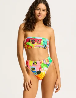 Cuba Bandeau Bikini Top - Turquoise