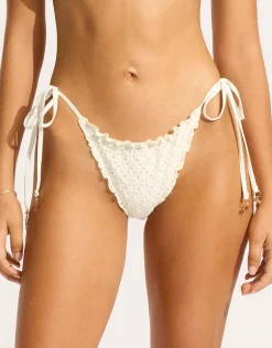 Daydreamer Brazillian Tie Side Bikini Pant - Vanilla
