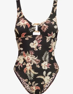 Deep Jungle Swimsuit - Dark Tropics