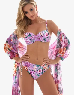 Desire Midi Length Beach Shirt - Purple