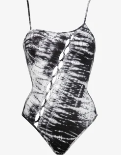 Discovery Laced One Shoulder Swimsuit - White Gravity