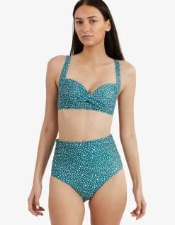 Ditsy Dots Medea Bikini Top - Deep Jungle
