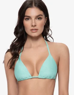 Divine Triangle Bikini Top - Aqua