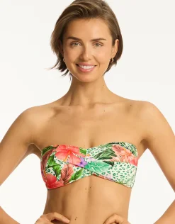 Dolce Twist Bandeau Bikini Top - Print