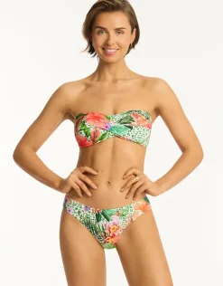 Dolce Twist Bandeau Bikini Top - Print