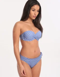 Dolcevita Merenda Banded Bikini Bottom - Blue