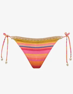 Dopamine Stripe Tie Side Bikini Pant - Dopamine Brights