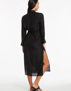 Dorsay Wrap Kaftan - Black