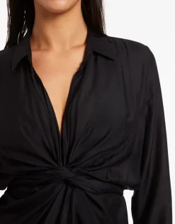 Dorsay Wrap Kaftan - Black