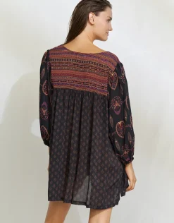 Eclectic Flames Tunic - Black
