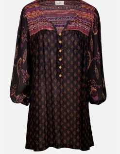 Eclectic Flames Tunic - Black