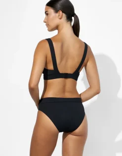 Eco Shape Bralette Crop Bikini Top - Black