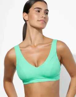 Eco Shape Bralette Crop Bikini Top - Lush Lime