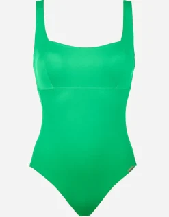 Eco Shape Square Neck Swimsuit - Lush Lime