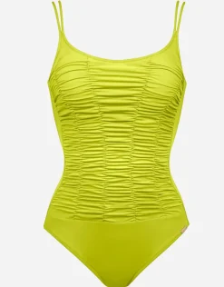 Elements Ruched Underwired Swimsuit - Kiwi Green