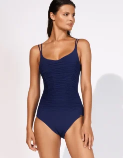 Elements Ruched Underwired Swimsuit - Indigo