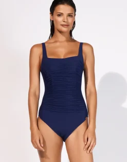 Elements Square Neck Swimsuit - Indigo