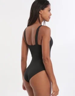 Elin High Neck Swimsuit - Black